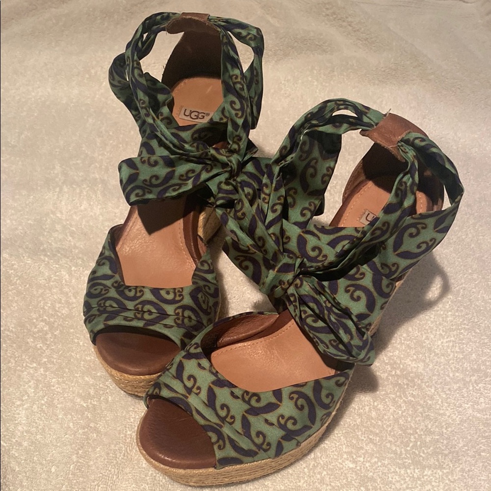 UGG Lucianna Marrakecch satin espadrilles sandals